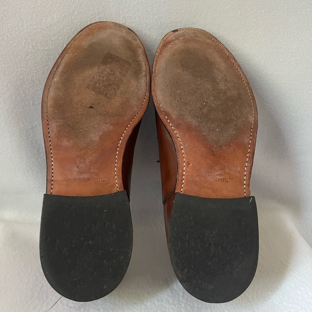Johnston & Murphy Men’s Size 11 1/2 Brown Leather Shoes - Picture 15 of 16